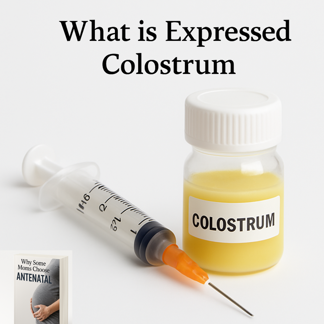 Pregnant woman expressing colostrum naturally during third trimester - early breastfeeding support