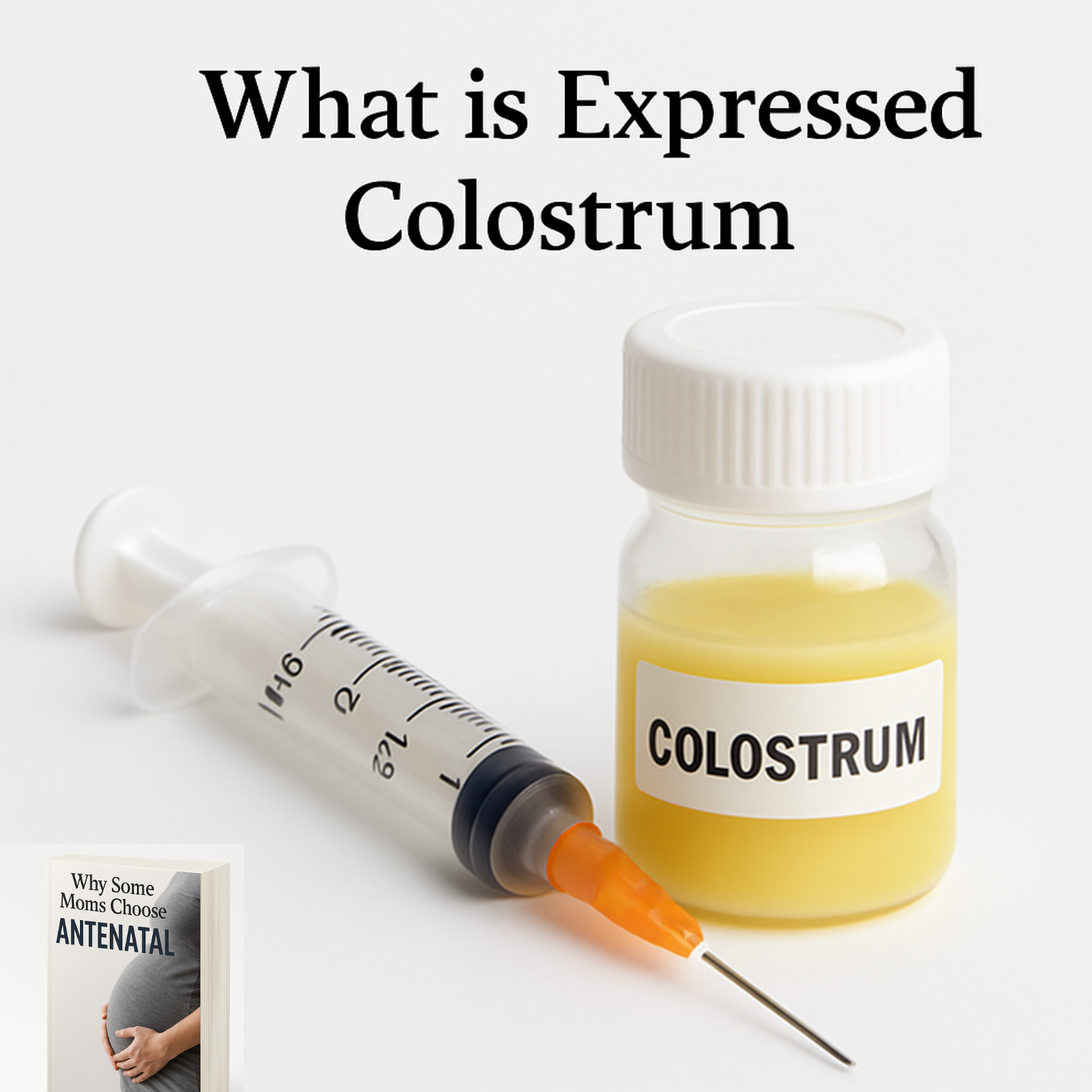 Pregnant woman expressing colostrum naturally during third trimester - early breastfeeding support