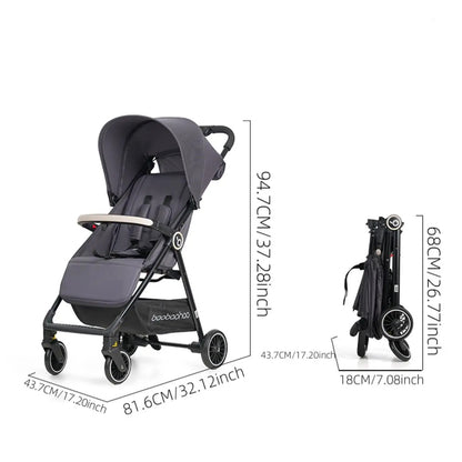 Premium 2025 Lightweight Compact Baby Stroller Pram Easy Fold Travel Carry