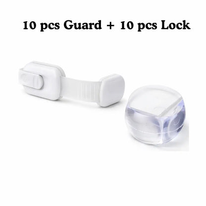 Bubby & Maa Baby Safety Combo Table Corner Protector & Baby Safety Lock Straps