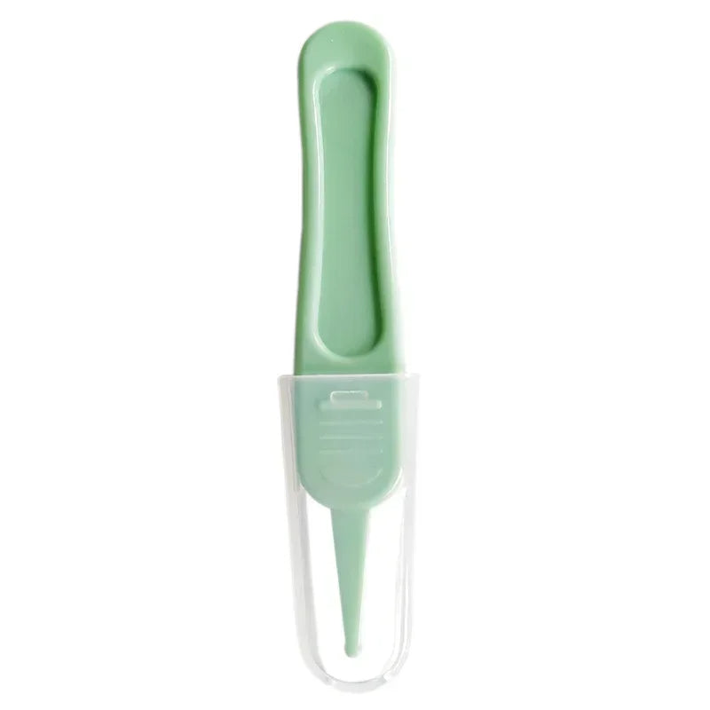 Baby Nasal Tweezers Nose And Ear Cleaner Plastic Pincet Clip Safety Cleaning
