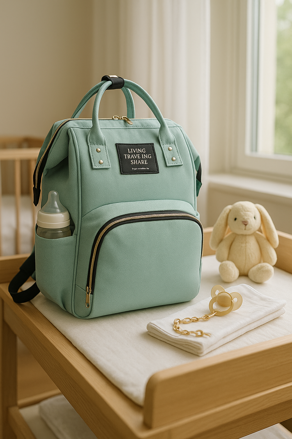 Large Diaper Bag Backpack Waterproof Multi-Function Travel Bag for Mom Baby