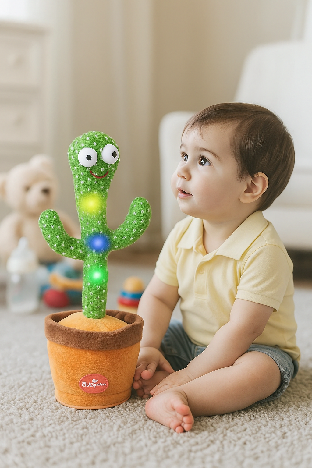 Talking Dancing Cactus Toy – Mimic Plush, 120 Songs, USB Rechargeable, Gift for Kids