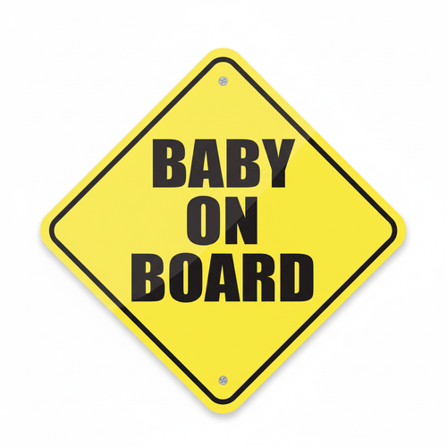 4Pcs Reflective Baby on Board Stickers for Cars, Caution Car Window Bumper Safe