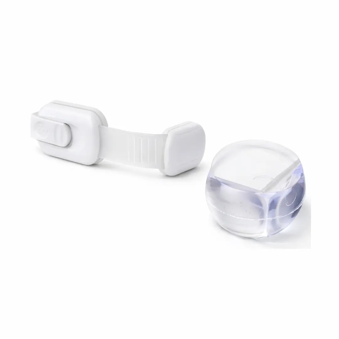 Bubby & Maa Baby Safety Combo Table Corner Protector & Baby Safety Lock Straps