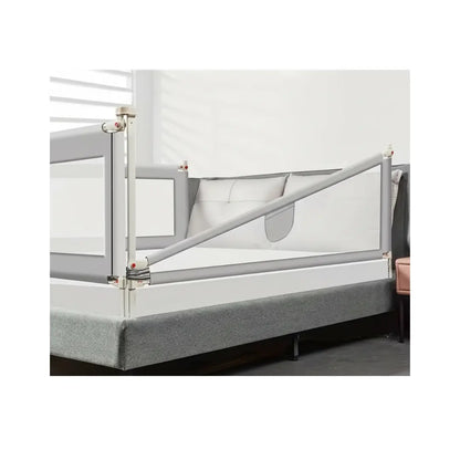 Bubby & Maa Baby Safety Bed Fence – Adjustable 110-Level, Gray