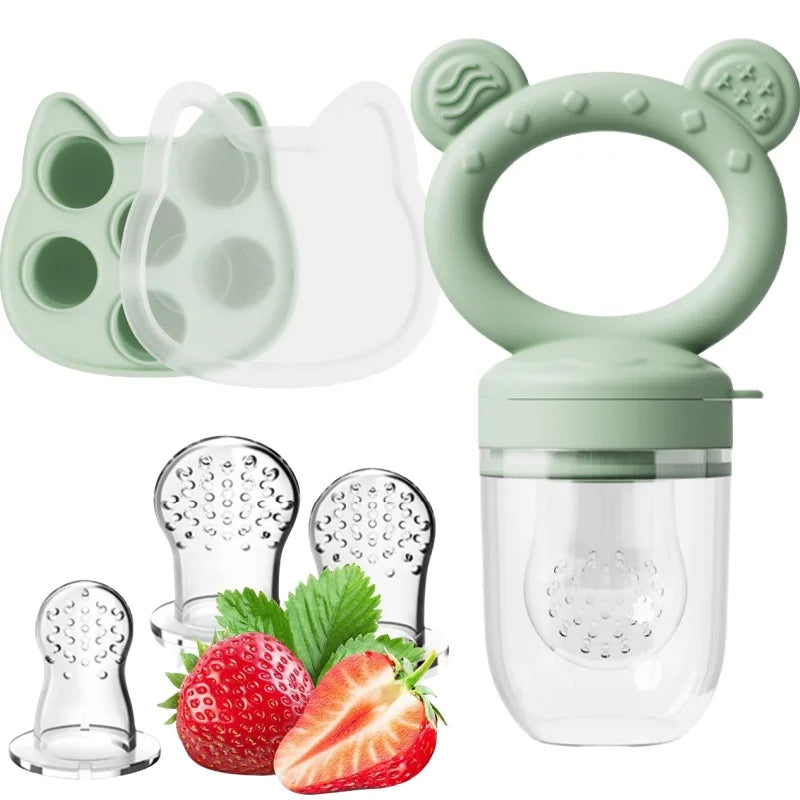 Baby Fruit Food Feeder Silicone Breastmilk Popsicle Molds Fruit Pacifier Feed
