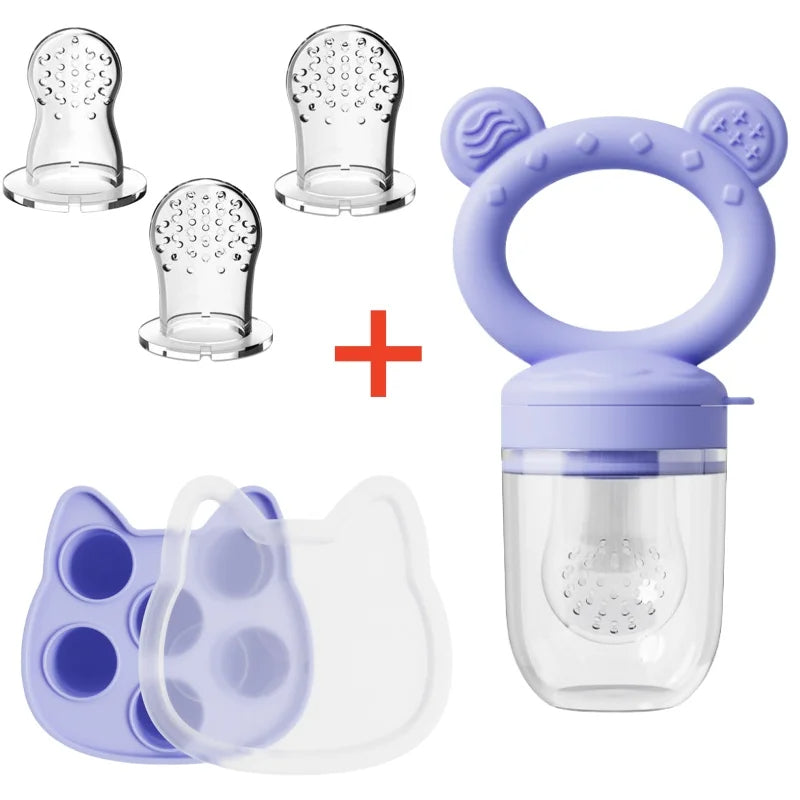 Baby Fruit Food Feeder Silicone Breastmilk Popsicle Molds Fruit Pacifier Feed