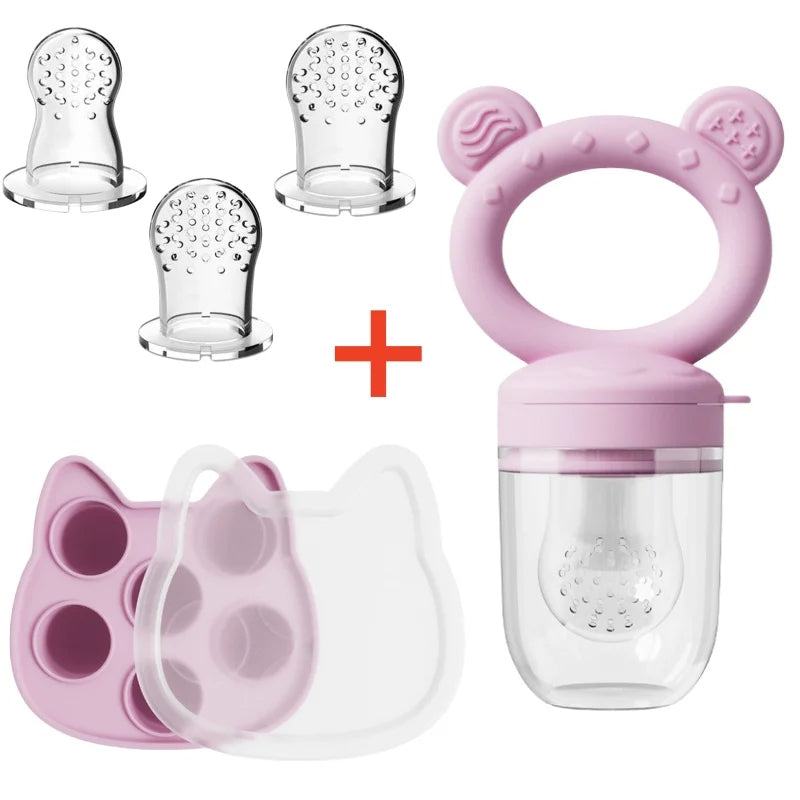Baby Fruit Food Feeder Silicone Breastmilk Popsicle Molds Fruit Pacifier Feed