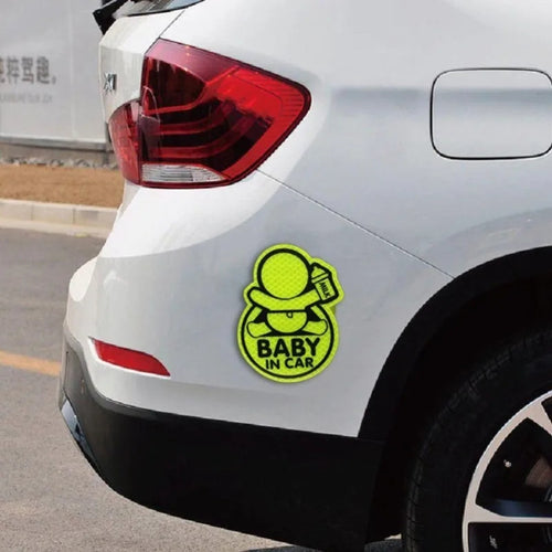 4Pcs Reflective Baby on Board Stickers for Cars, Caution Car Window Bumper Safe