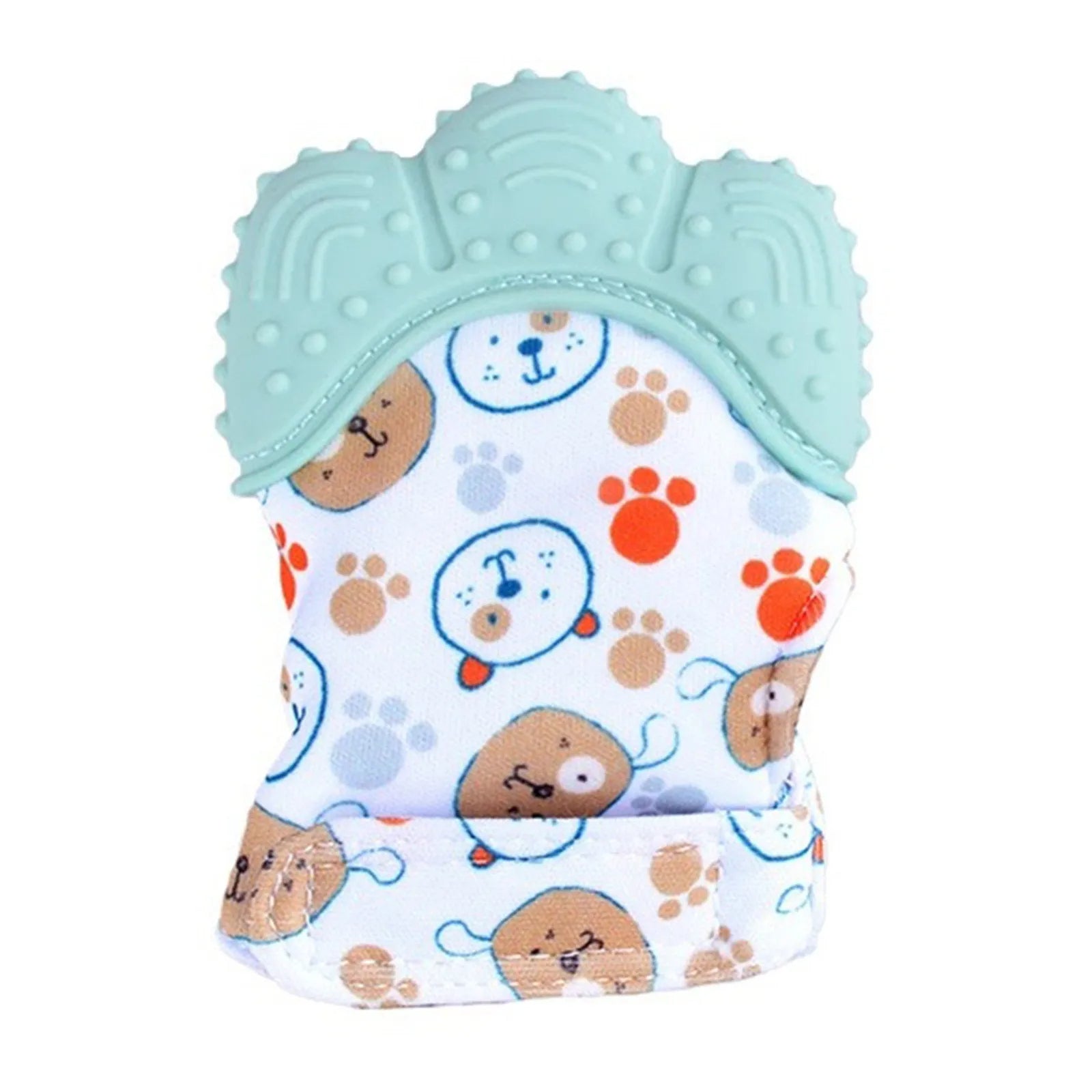Silicone Baby Teething Mittens Adjustable Cute Designs Crinkle Sound Food-Grade 0–12 Months