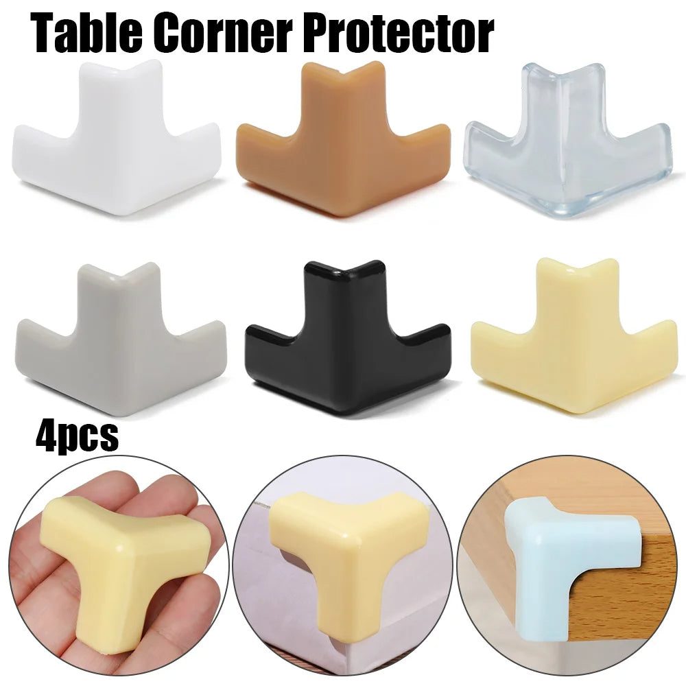 4Pcs Soft Silicone Corner Protectors Baby Safety Guards for Table Desk Edges