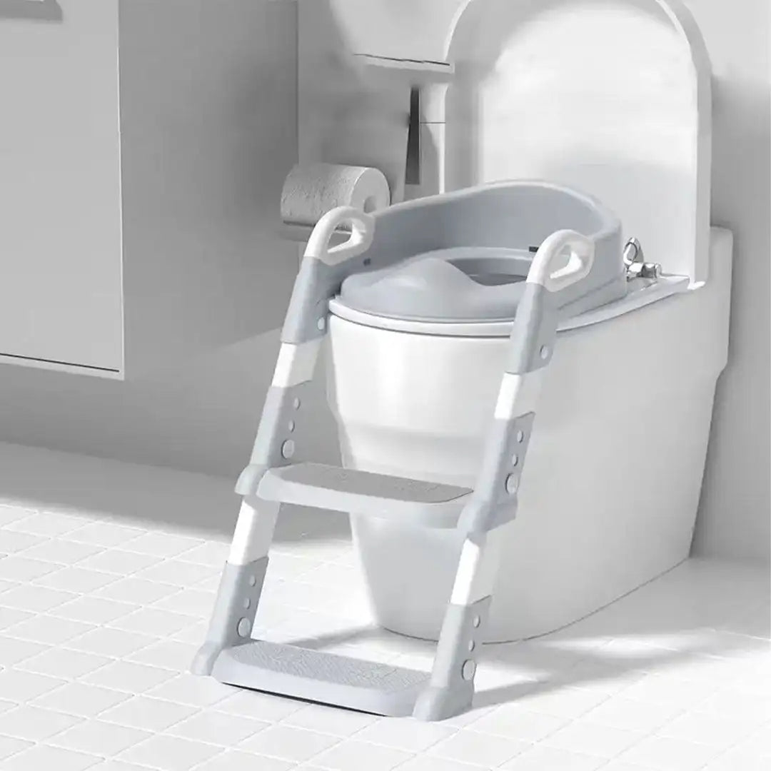 Kids Potty Training Seat Ladder with Soft Cushion for Toddlers Boys Girls