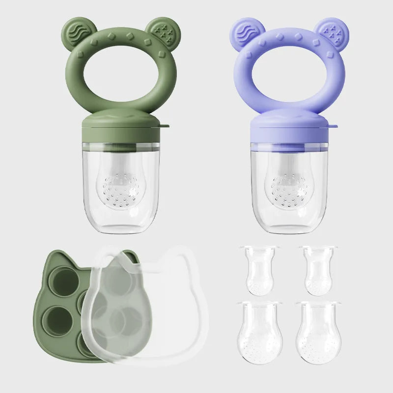Baby Fruit Food Feeder Silicone Breastmilk Popsicle Molds Fruit Pacifier Feed