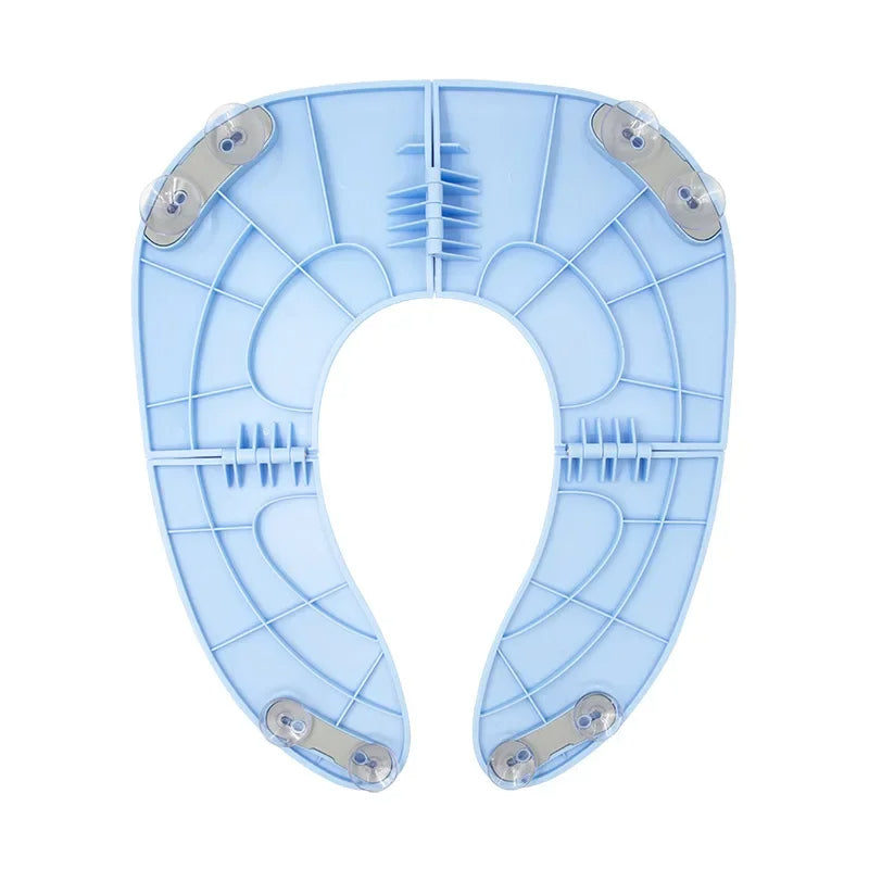 Folding Travel Toilet Seat for Toddlers Non-Slip Fits Round Oval Potty Training