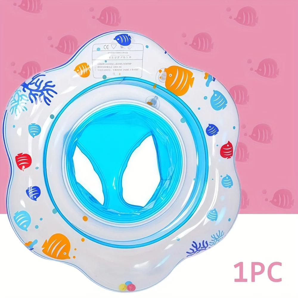 Inflatable Baby Swim Ring With Double Safety Airbags Seat Swimming Trainer