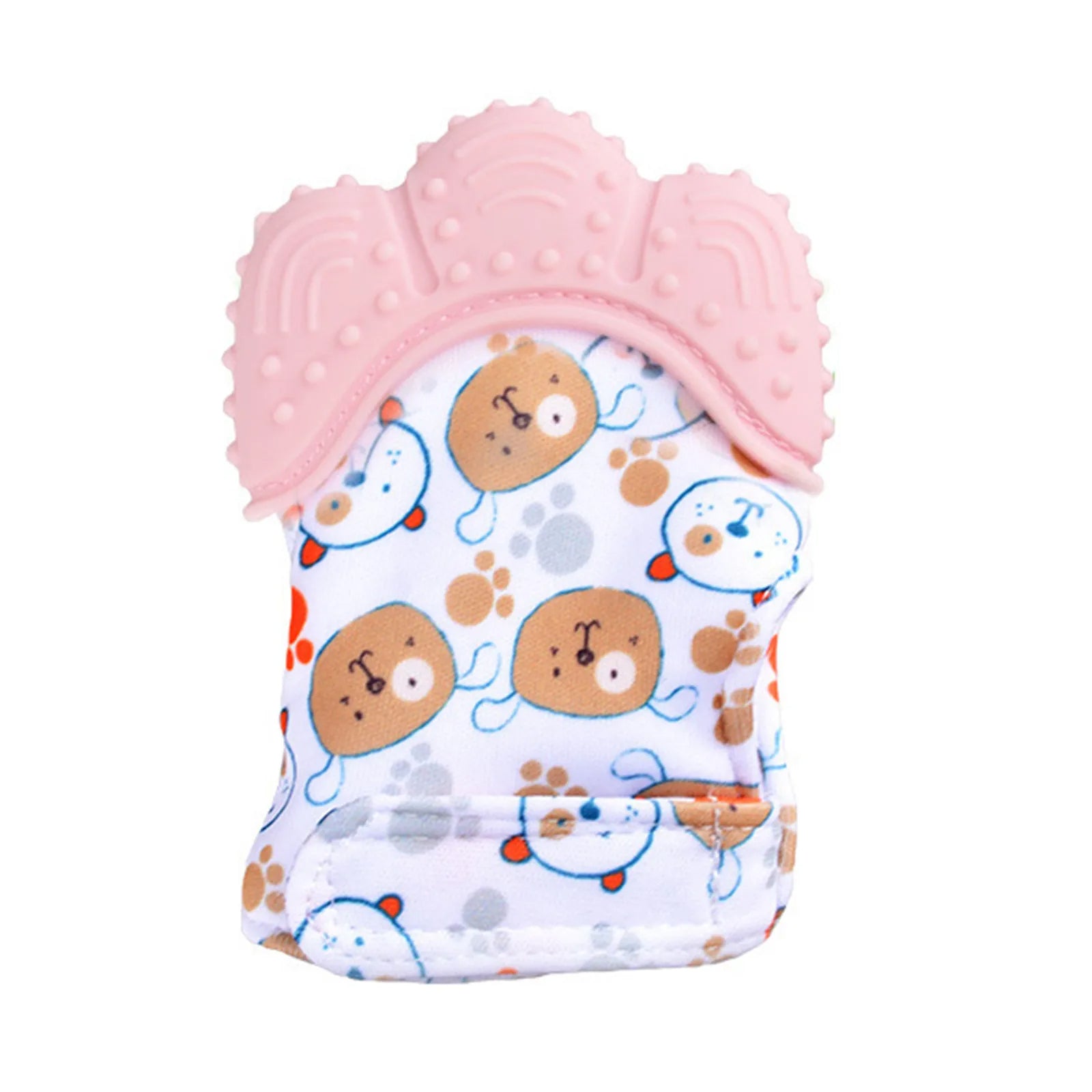 Silicone Baby Teething Mittens Adjustable Cute Designs Crinkle Sound Food-Grade 0–12 Months