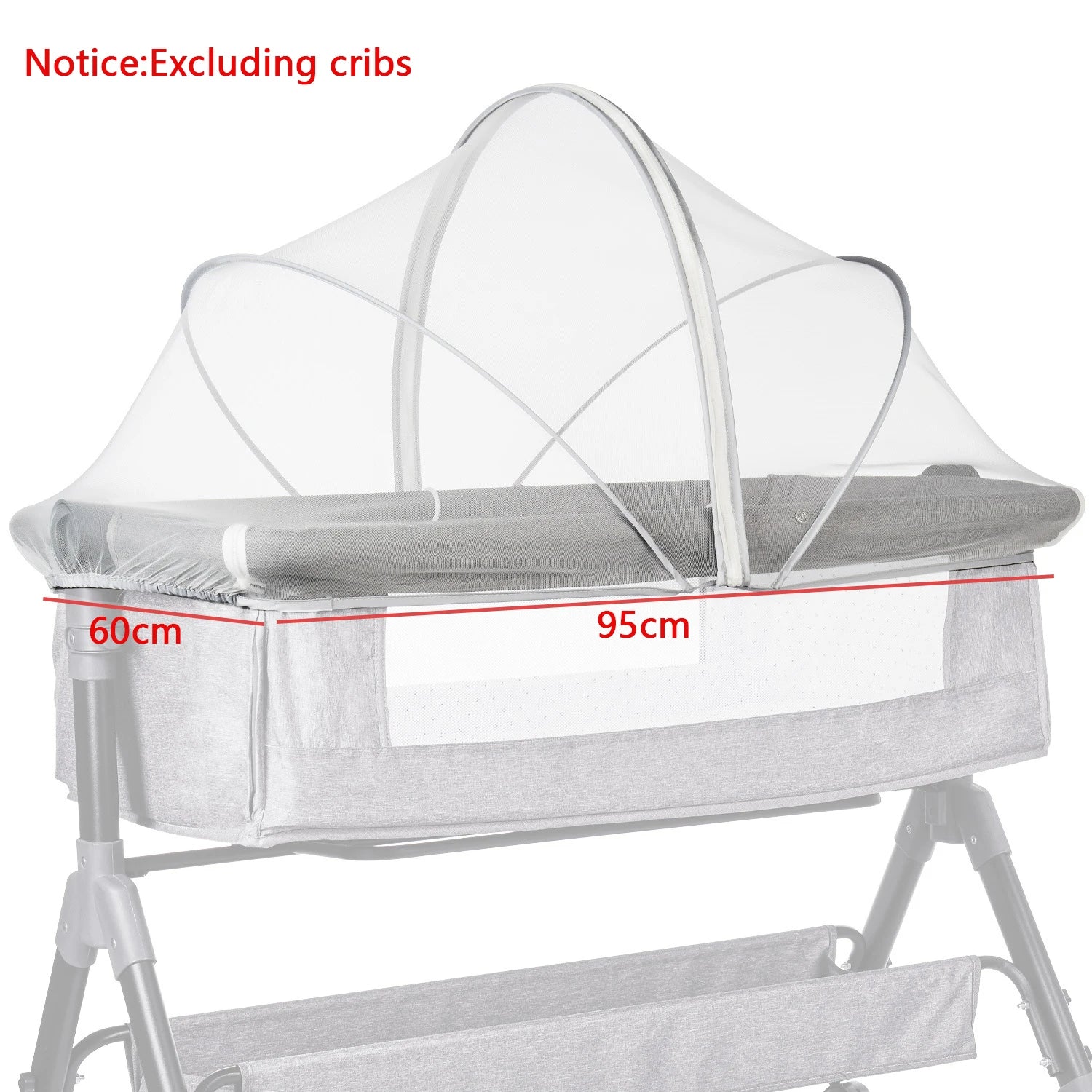Foldable Mosquito Net Crib Tent Breathable Baby Cover Keeps Cats & Bugs Out