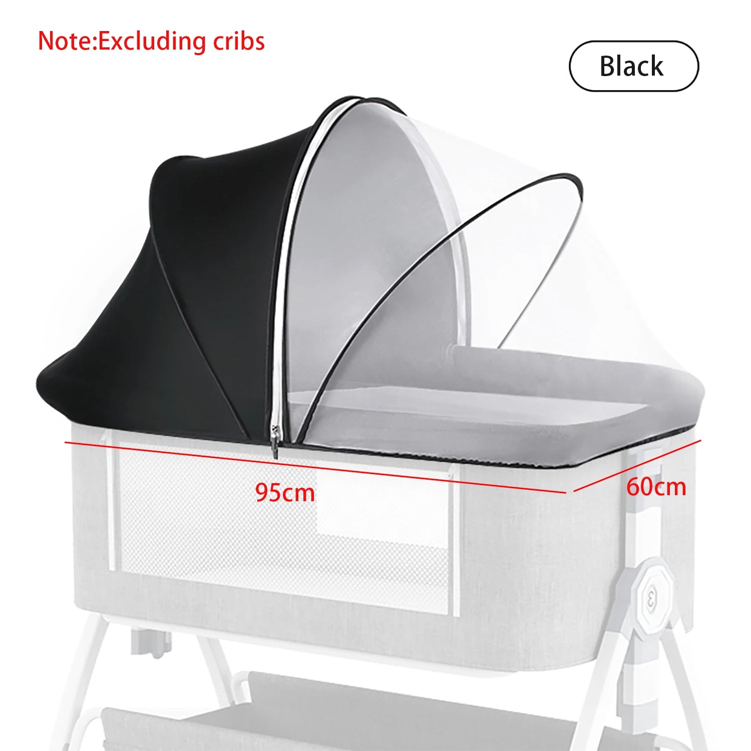 Foldable Mosquito Net Crib Tent Breathable Baby Cover Keeps Cats & Bugs Out