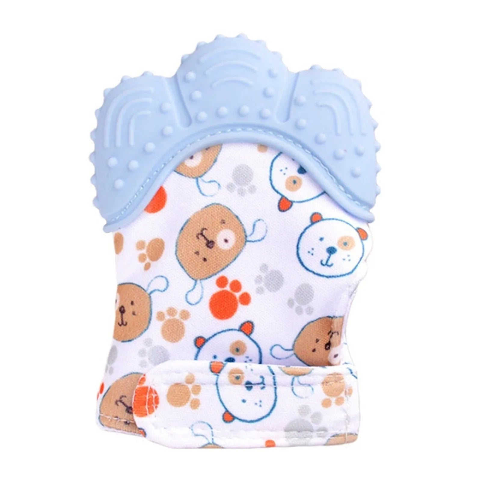 Silicone Baby Teething Mittens Adjustable Cute Designs Crinkle Sound Food-Grade 0–12 Months