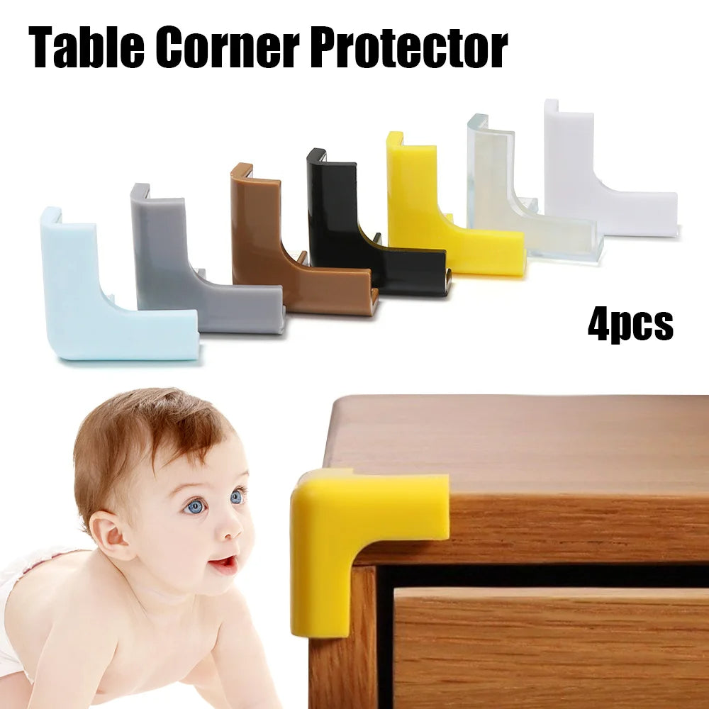 4Pcs Soft Silicone Corner Protectors Baby Safety Guards for Table Desk Edges