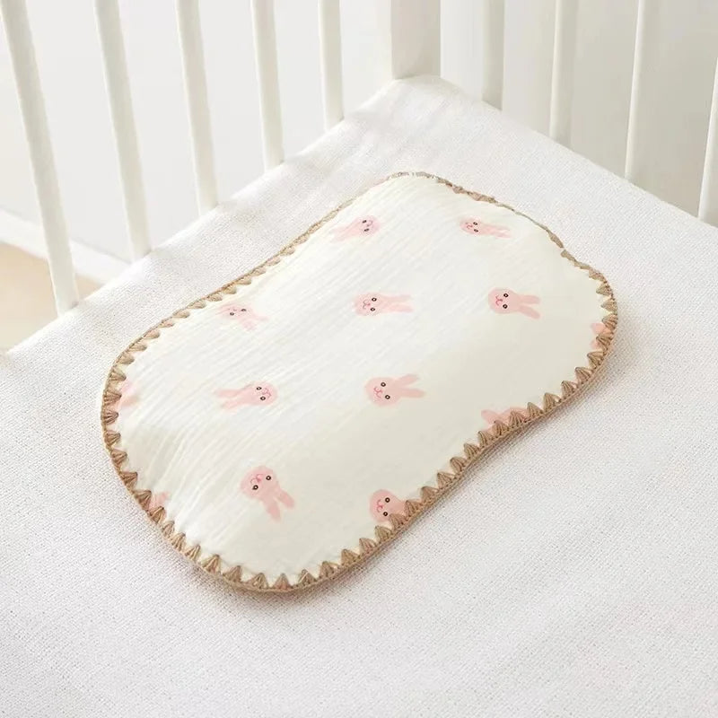 10-Layer Muslin Baby Pillow Newborn Headrest Soft Breathable Flat Cushion