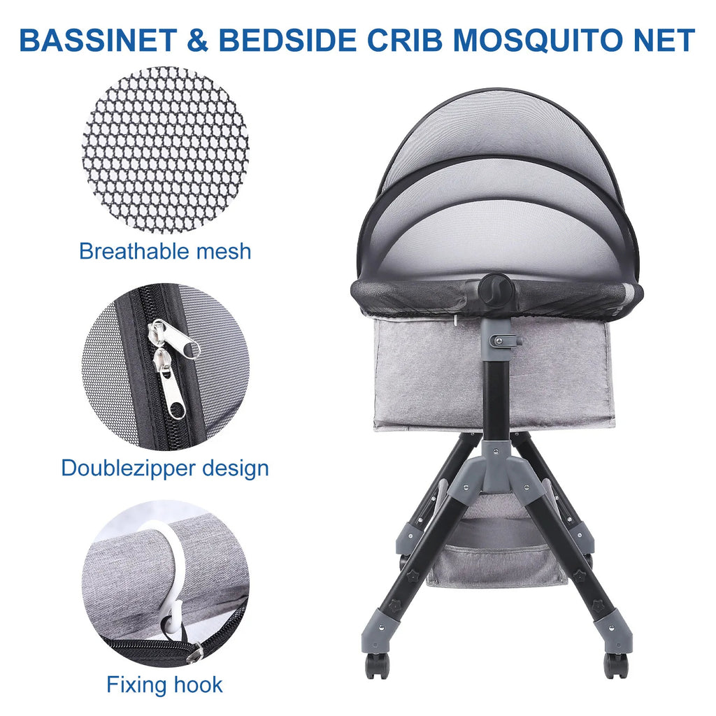 Foldable Mosquito Net Crib Tent Breathable Baby Cover Keeps Cats & Bugs Out