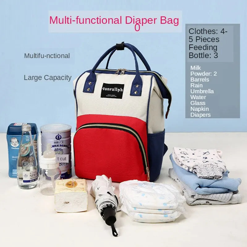 Large Diaper Bag Backpack Waterproof Multi-Function Travel Bag for Mom Baby