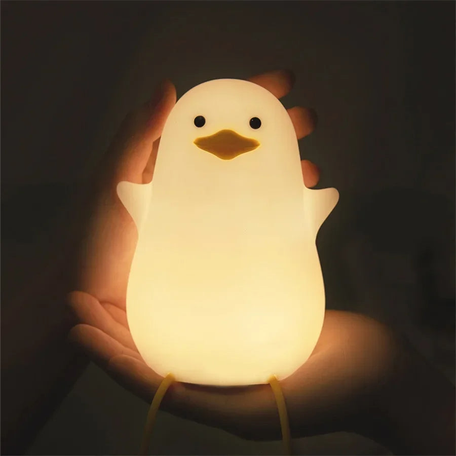 USB Rechargeable Duck LED Night Light for Kids Touch Timer & Dimming Gift