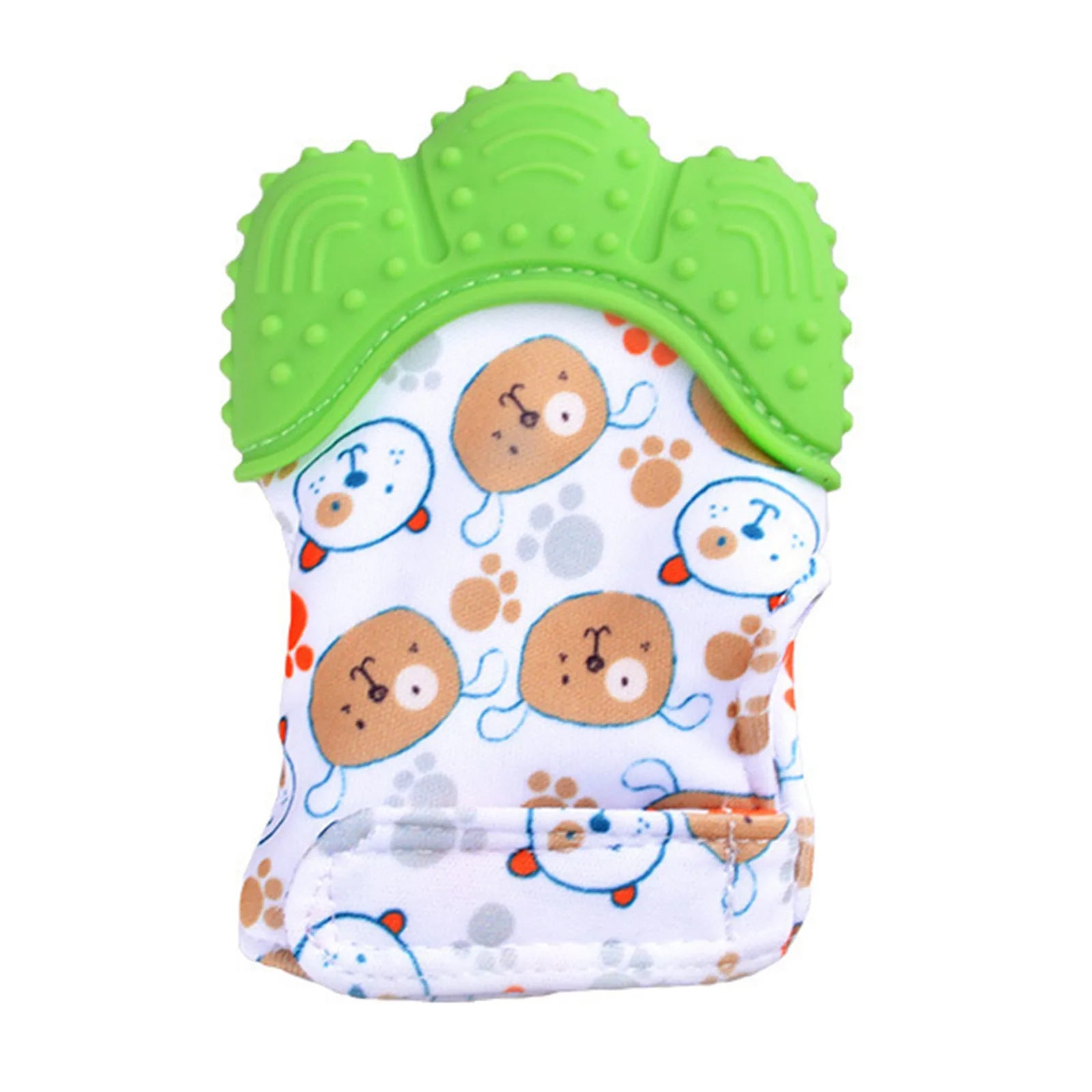 Silicone Baby Teething Mittens Adjustable Cute Designs Crinkle Sound Food-Grade 0–12 Months