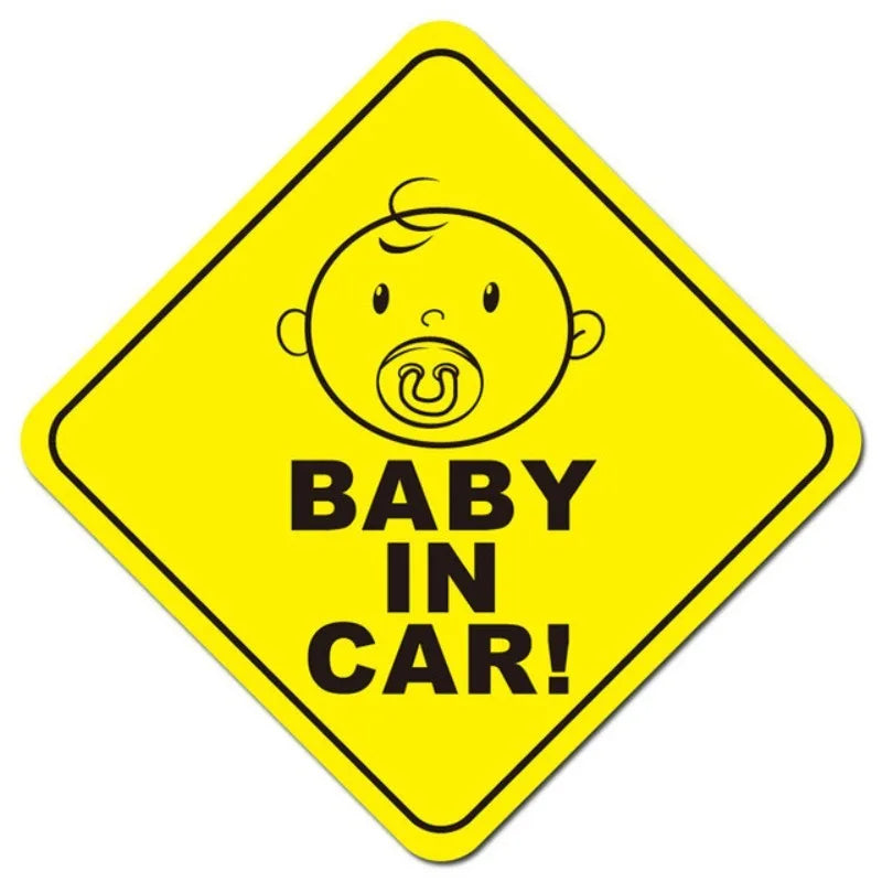 4Pcs Reflective Baby on Board Stickers for Cars, Caution Car Window Bumper Safe
