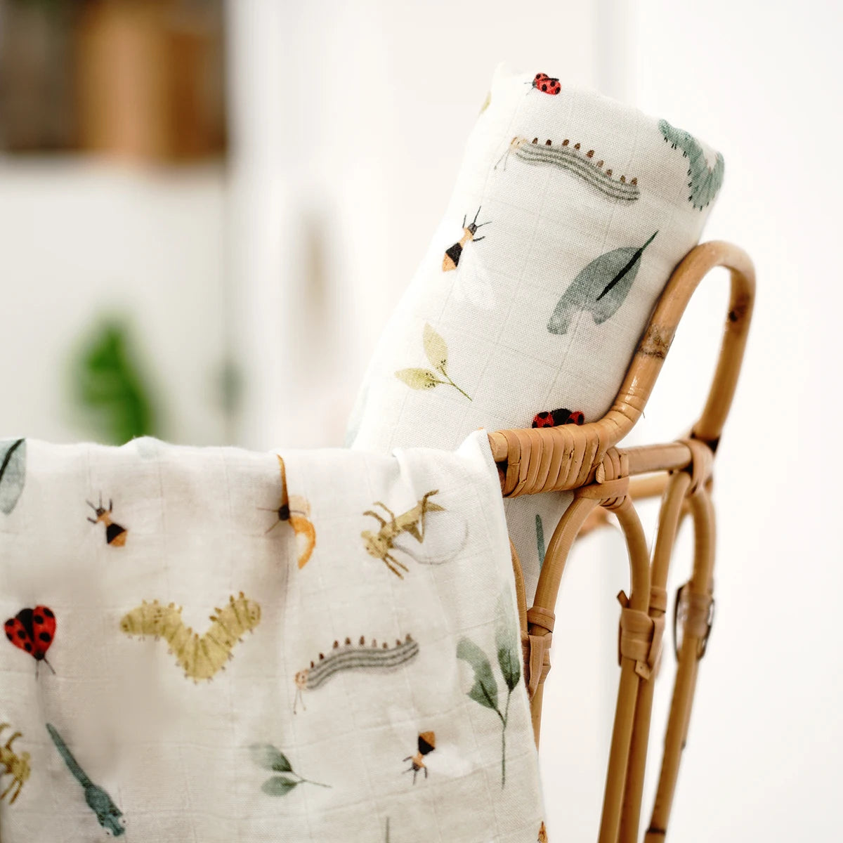 Bamboo Cotton 2-Layer Muslin Swaddle Wrap for Newborns 120x110CM