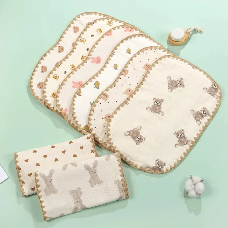 10-Layer Muslin Baby Pillow Newborn Headrest Soft Breathable Flat Cushion