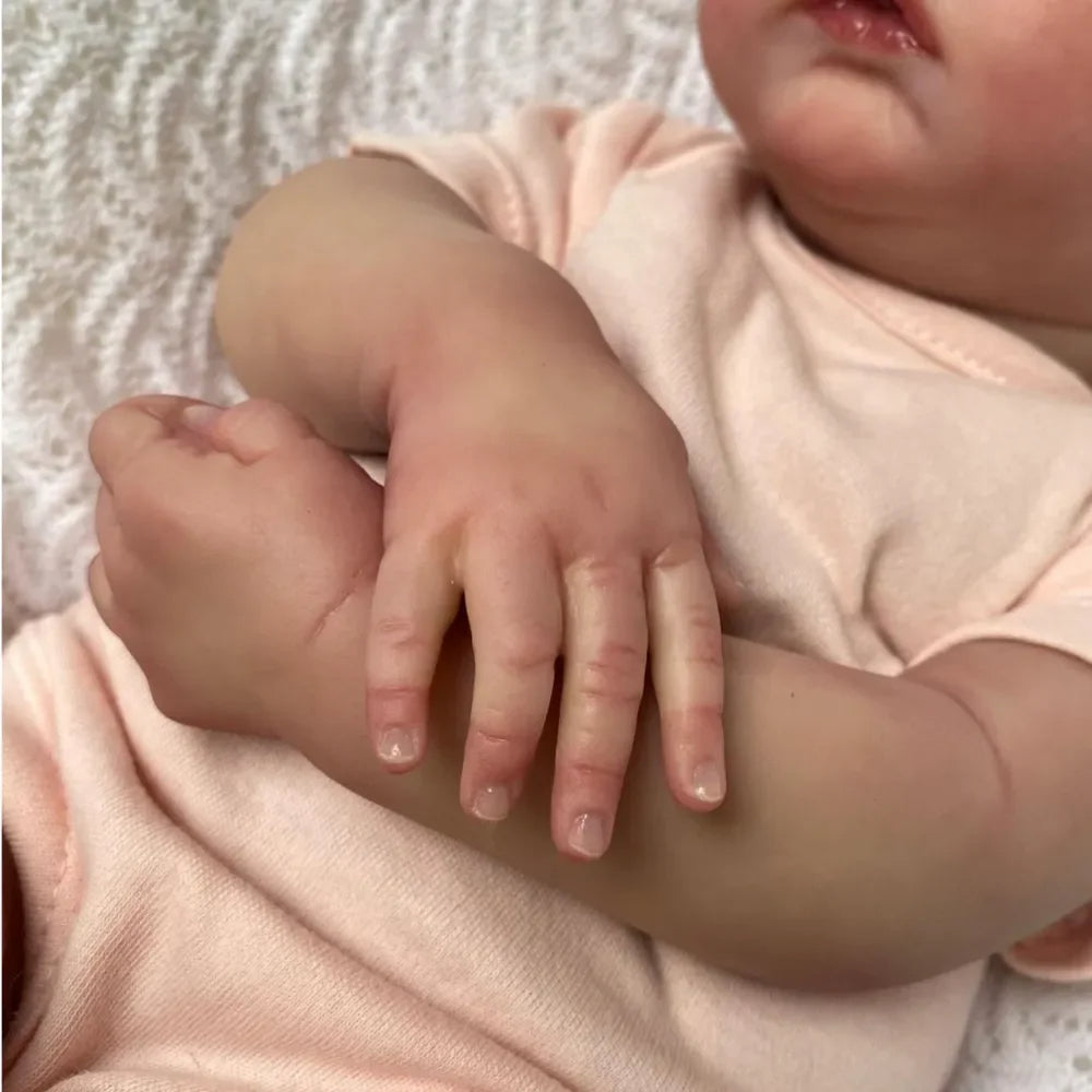 Realistic 45cm Reborn Baby Girl Doll Full Silicone Body & 3D Painted Toy