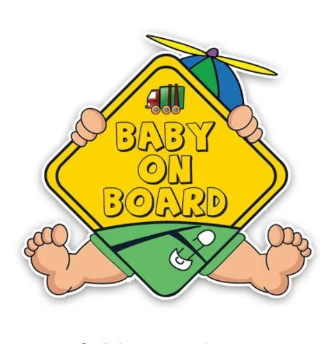 4Pcs Reflective Baby on Board Stickers for Cars, Caution Car Window Bumper Safe
