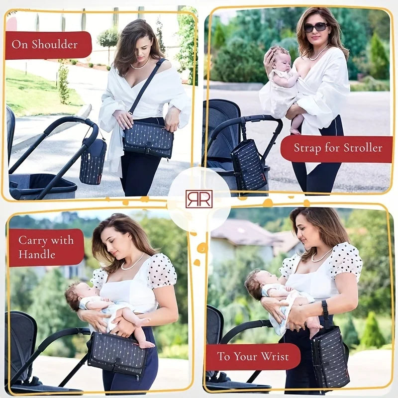 Baby Folding Diaper Changing Pad Travel Mat For Newborns Waterproof Bag
