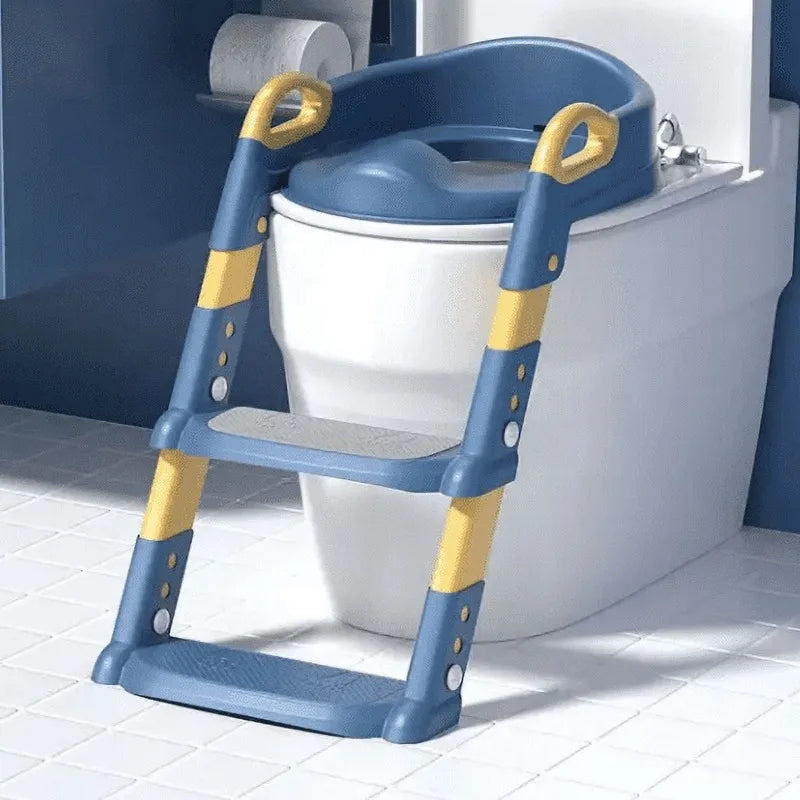 Kids Potty Training Seat Ladder with Soft Cushion for Toddlers Boys Girls