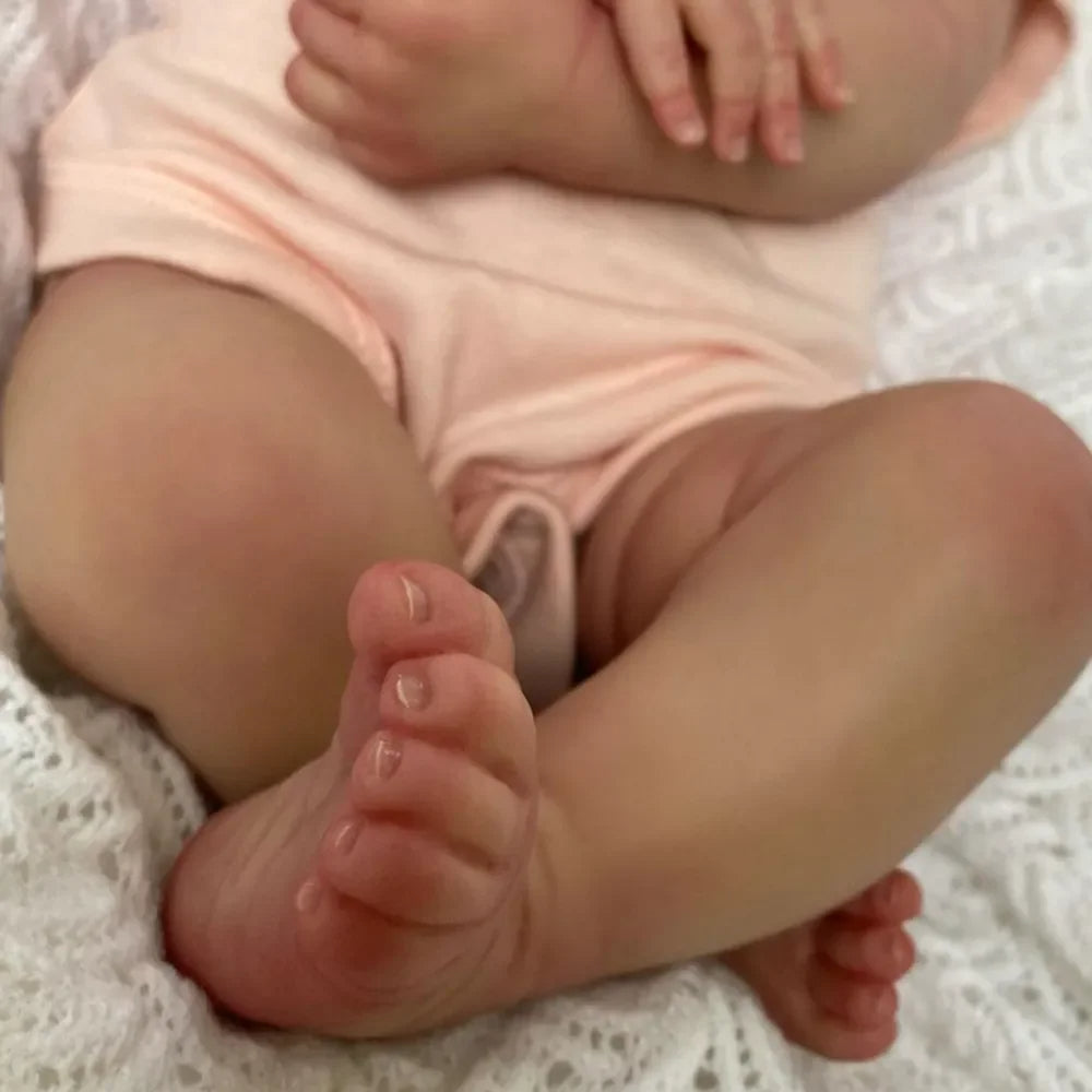 Realistic 45cm Reborn Baby Girl Doll Full Silicone Body & 3D Painted Toy