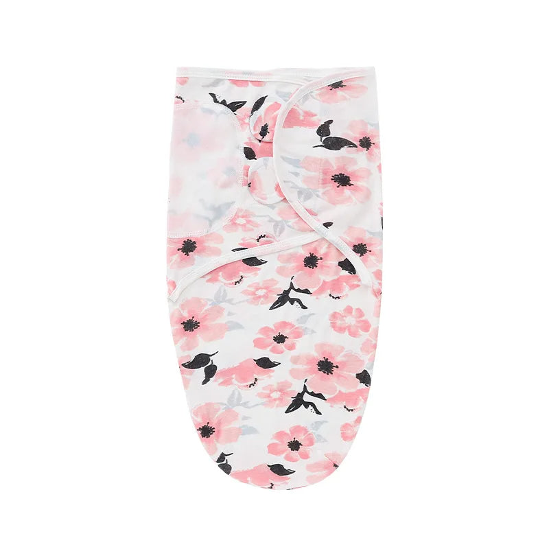 Newborn Baby Swaddle Blanket & Hat Set – Soft Muslin Sleeping Wrap