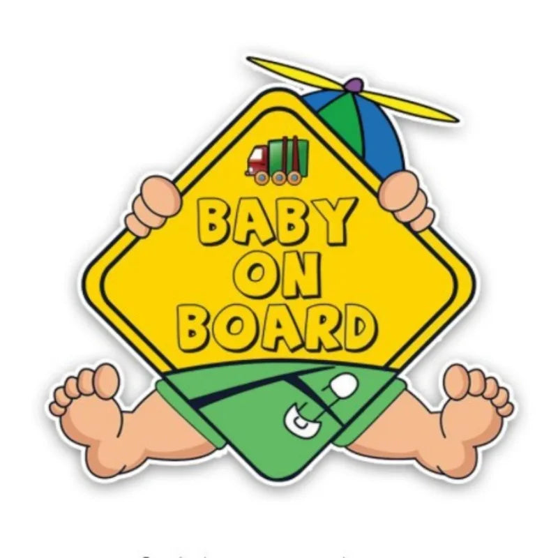 4Pcs Reflective Baby on Board Stickers for Cars, Caution Car Window Bumper Safe