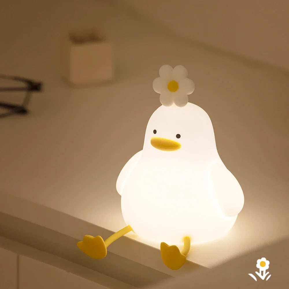 USB Rechargeable Duck LED Night Light for Kids Touch Timer & Dimming Gift