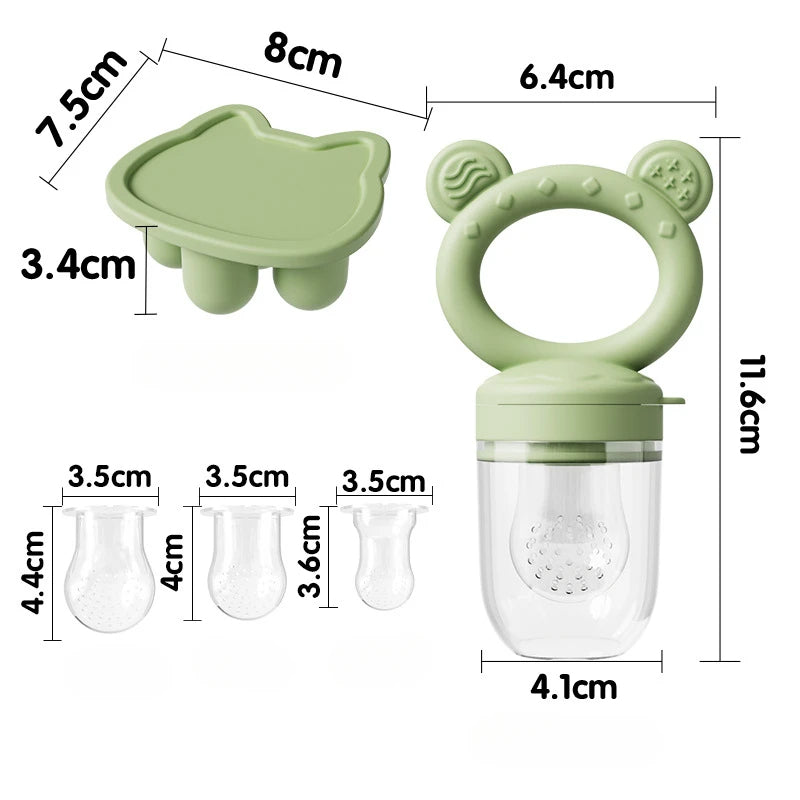 Baby Fruit Food Feeder Silicone Breastmilk Popsicle Molds Fruit Pacifier Feed