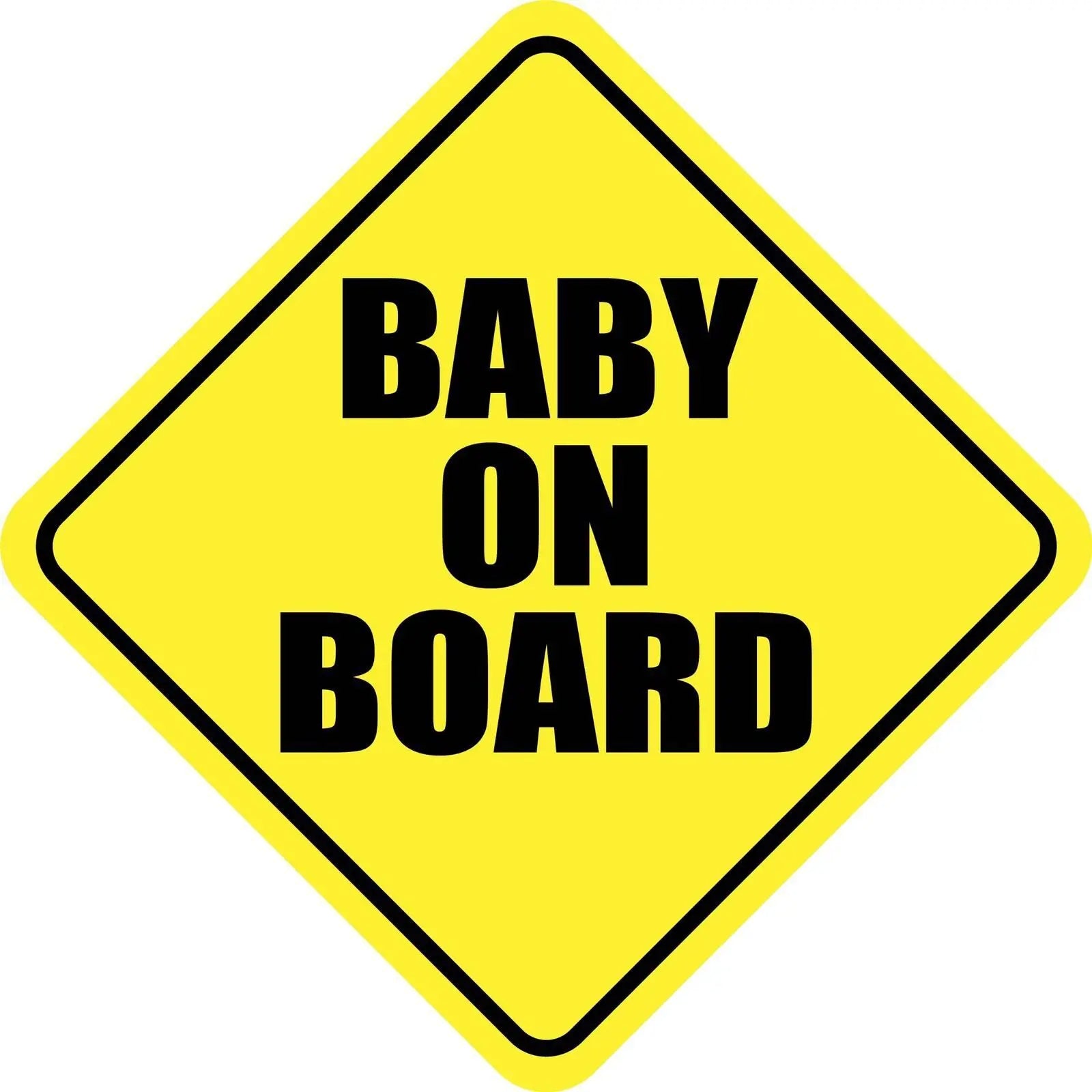 4Pcs Reflective Baby on Board Stickers for Cars, Caution Car Window Bumper Safe