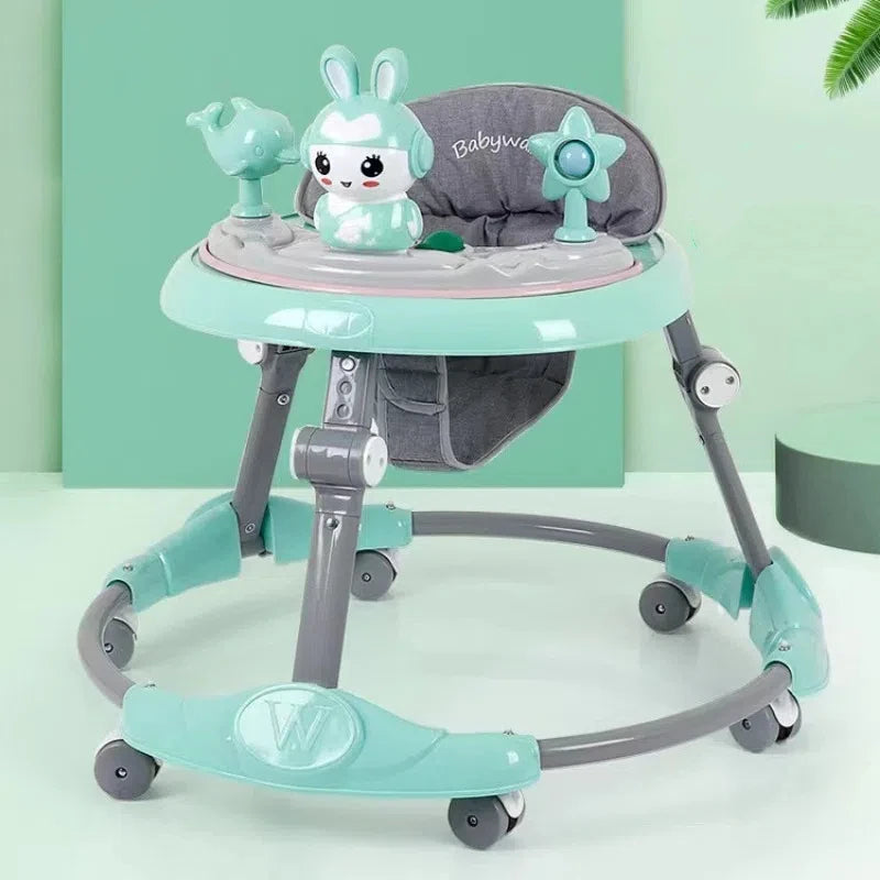 Baby Walker Folding Toddler Blue/ Pink Adjustable Padded Kids Toy Sit to Stand