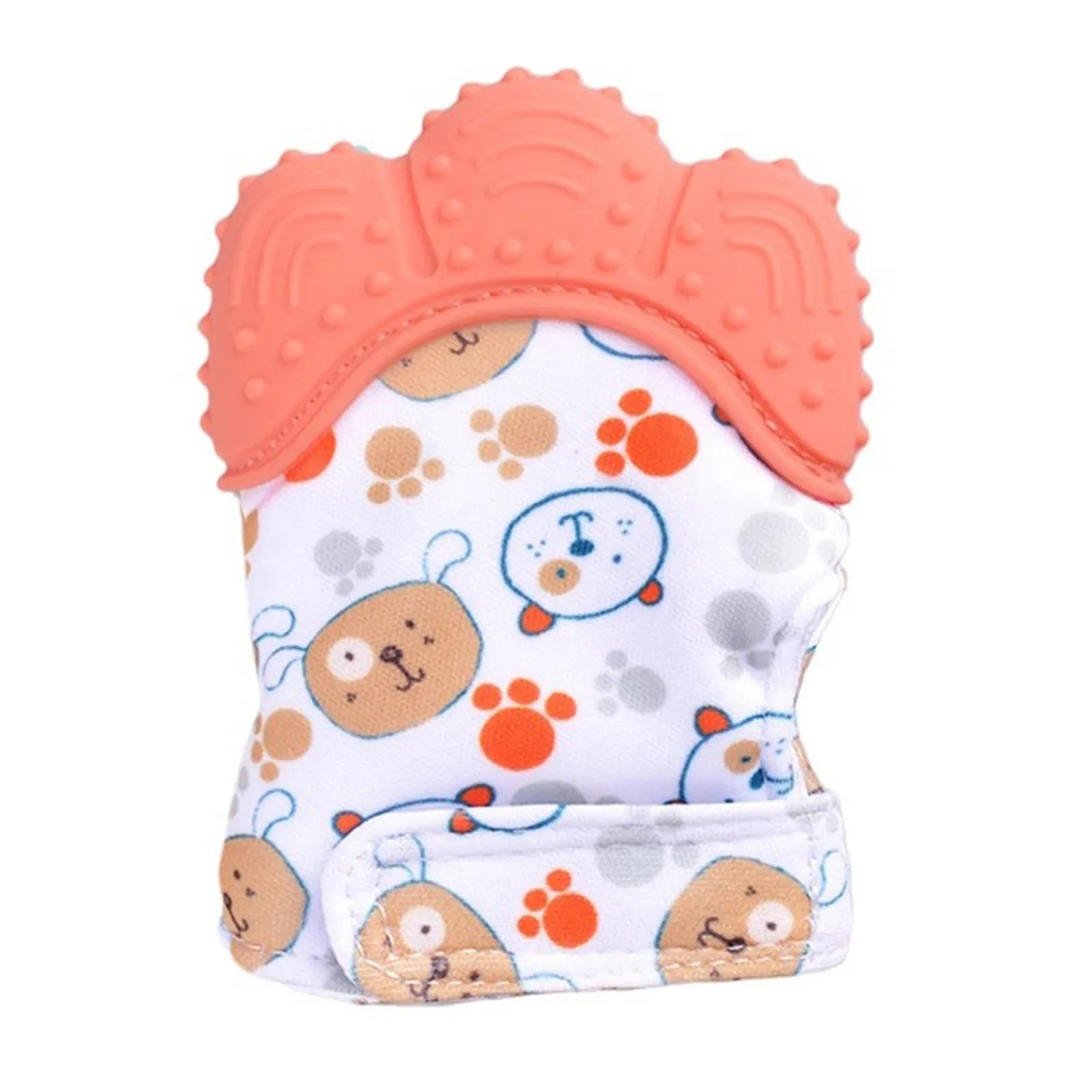 Silicone Baby Teething Mittens Adjustable Cute Designs Crinkle Sound Food-Grade 0–12 Months