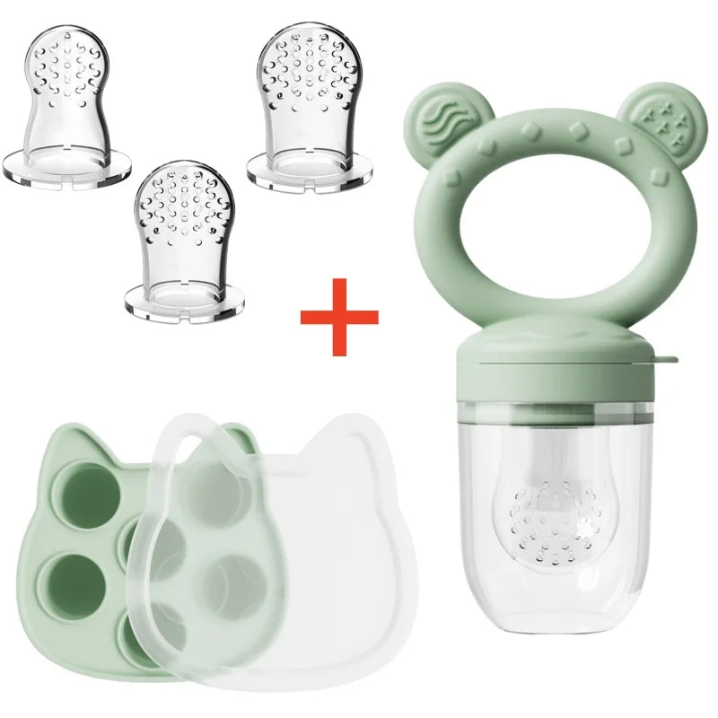 Baby Fruit Food Feeder Silicone Breastmilk Popsicle Molds Fruit Pacifier Feed