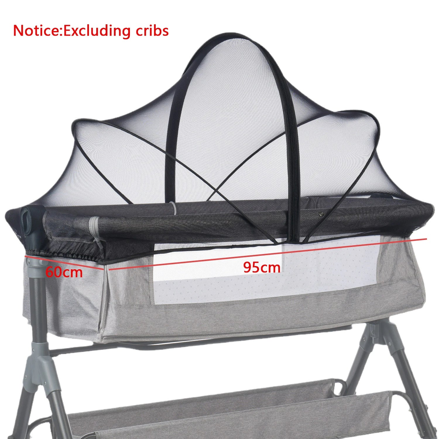 Foldable Mosquito Net Crib Tent Breathable Baby Cover Keeps Cats & Bugs Out