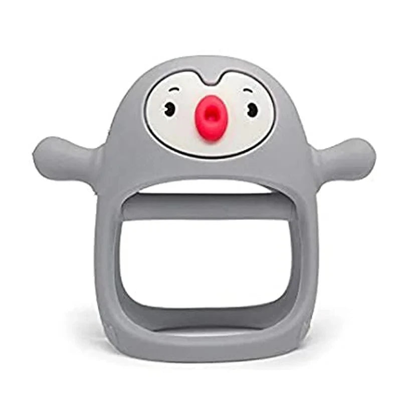 Penguin Buddy Smily Mia Never Drop Silicone Baby Teething Toy for 0-6 months