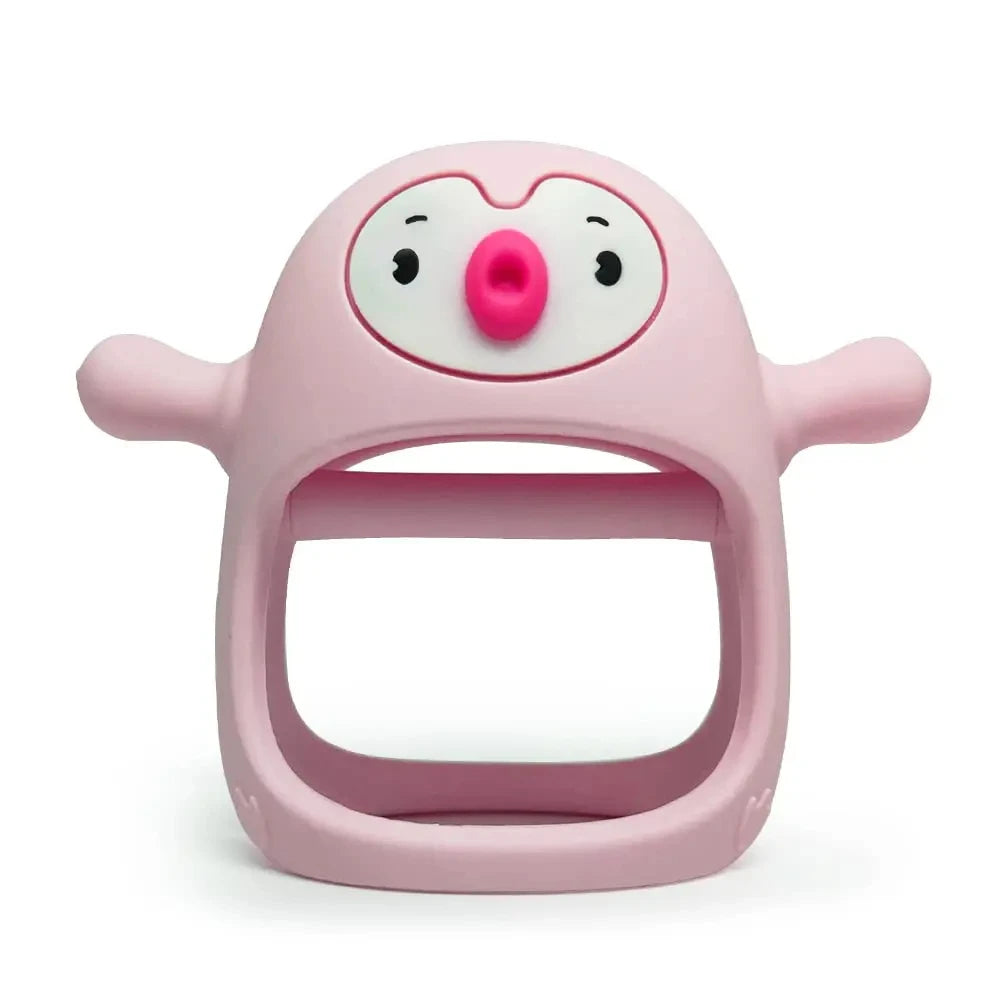 Penguin Buddy Smily Mia Never Drop Silicone Baby Teething Toy for 0-6 months