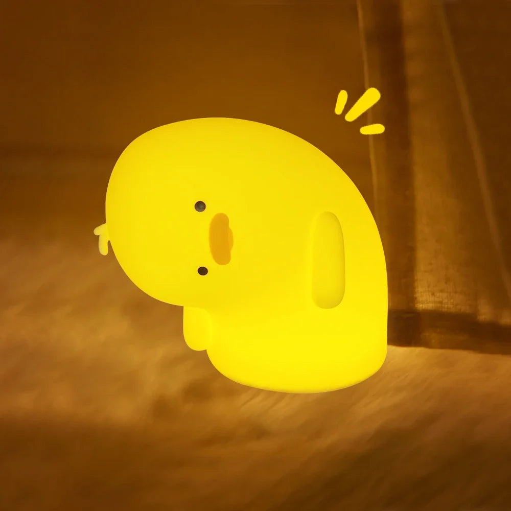 USB Rechargeable Duck LED Night Light for Kids Touch Timer & Dimming Gift